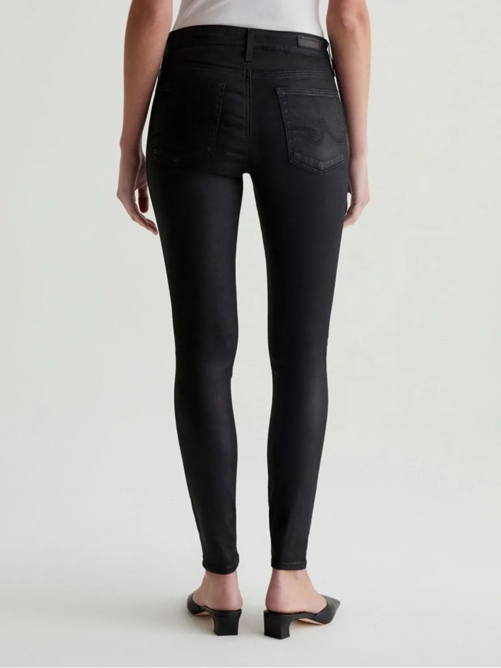 AG Jeans Farrah Skinny Leatherette Ankle Jean 27 waxed - Picture 4 of 11